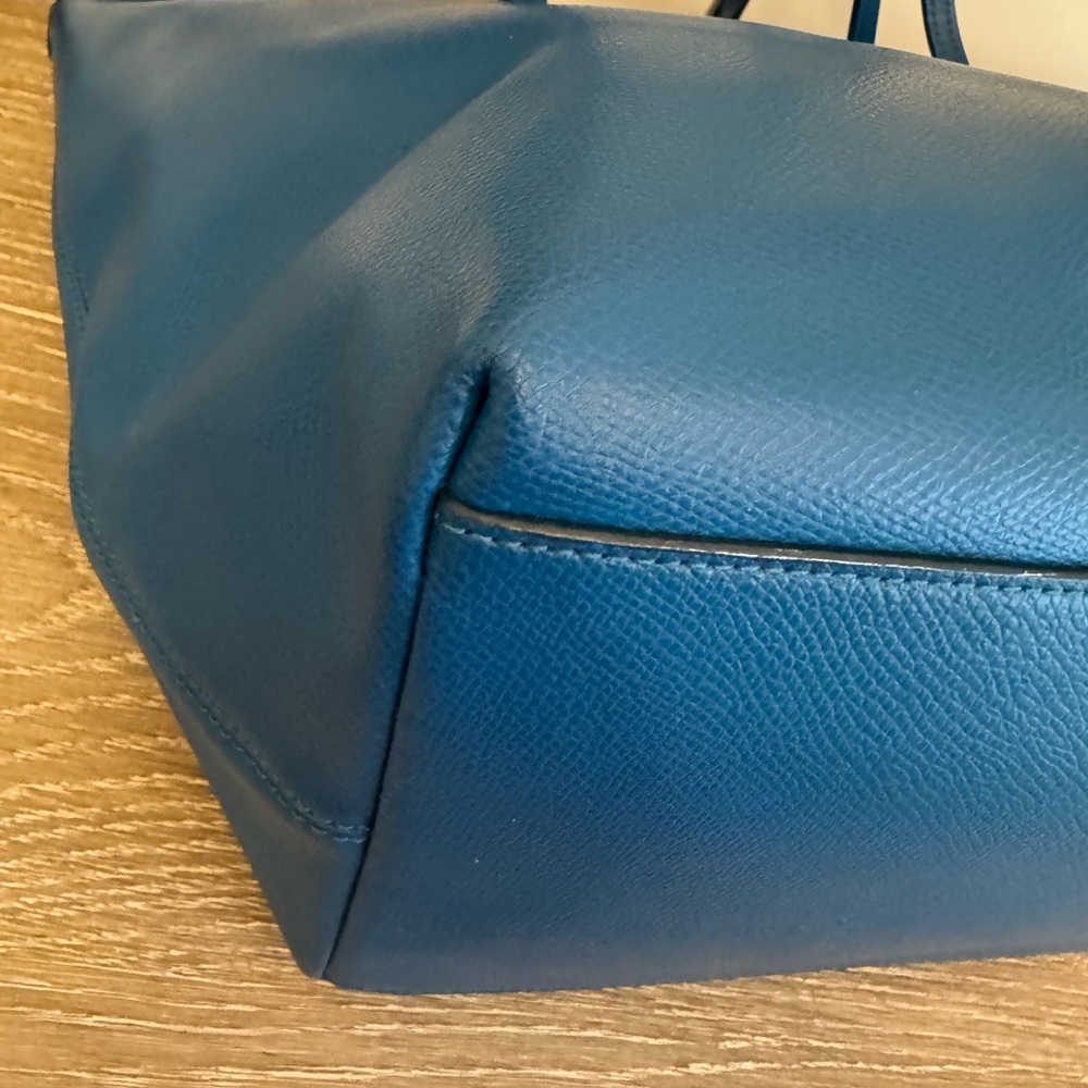 Coach Teal Leather Tote Bag - Picture 13 of 13